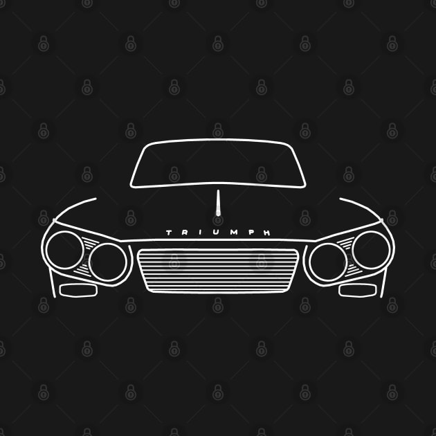 Triumph Vitesse classic car outline (white) by soitwouldseem