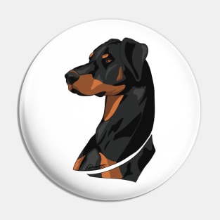 Doberman Portrait Pin