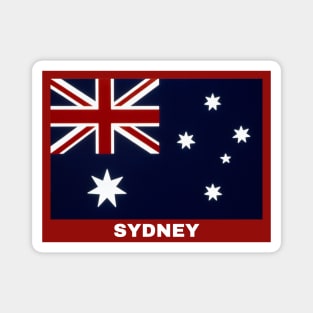 Sydney City in Australian Flag Magnet