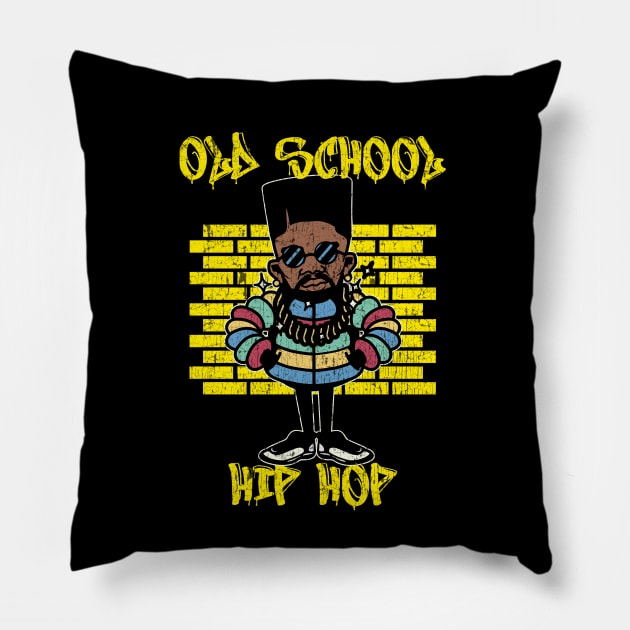 Old School Hip Hop Graffiti Pillow by blackartmattersshop