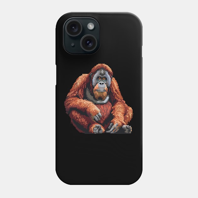 16-Bit Orangutan Phone Case by Animal Sphere