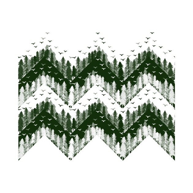 forest chevron by B0red