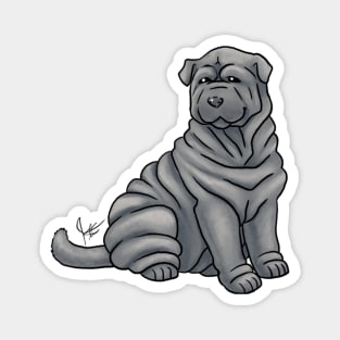 Dog - Chinese Shar-Pei - Gray Magnet