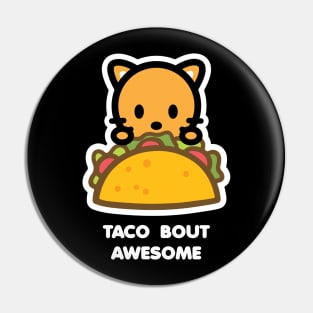 Cat Orange Taco Food Bambu Brand Cute Kitten Animal Lover Yummy Pin