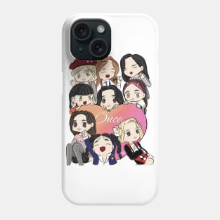 CHIBI TWICE showing his love for ONCE Phone Case