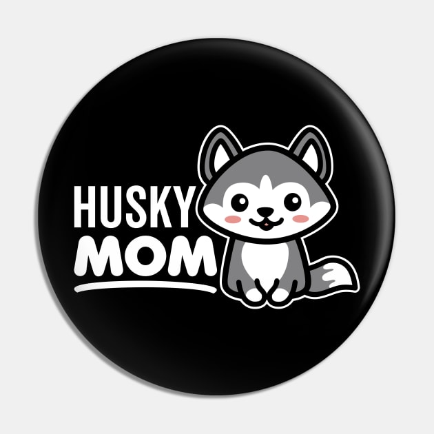 Husky Mom Pin by DetourShirts