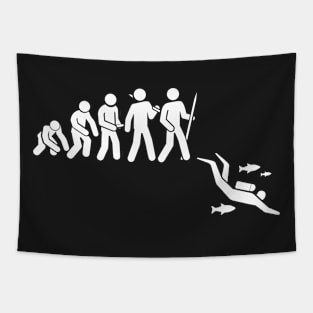 Evolution Of Scuba Diving Tapestry