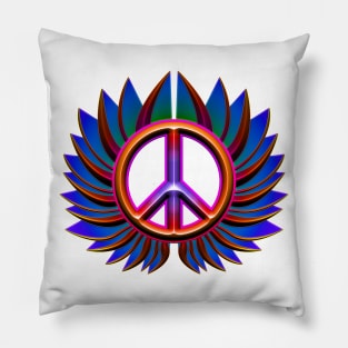 peace sign flower Pillow