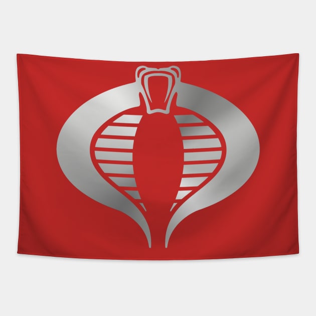 Crimson Guard Silver Cobra Logo Tapestry by Scottish Arms Dealer