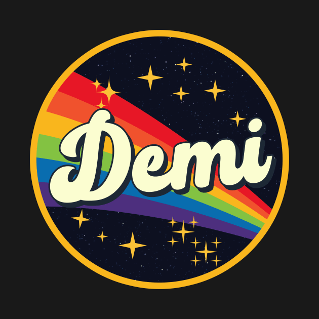 Demi // Rainbow In Space Vintage Style by LMW Art