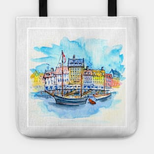 Nyhavn, Copenhagen, Denmark. Tote