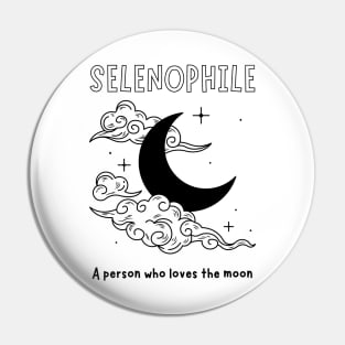 SELENOPHILE MOON AND CLOUDS Pin