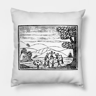 Fairy Ring Woodcut Pillow