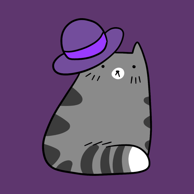 Purple Hat Cat by saradaboru