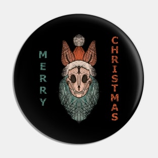 Creepy Christmas bunny Pin