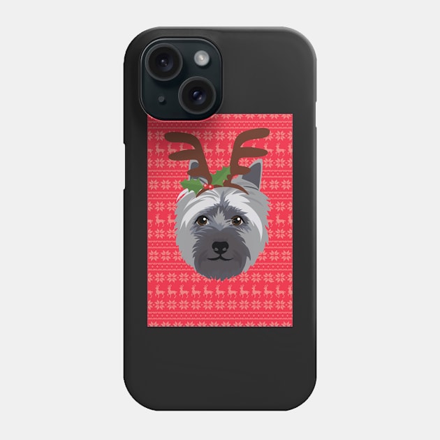 Cairn Terrier Christmas Phone Case by giddyaunt