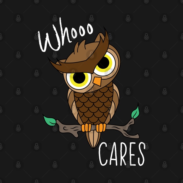 Whoo Cares Brown Owl by Designs by Darrin