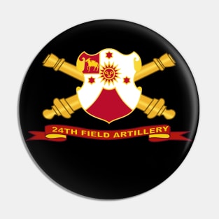 24th Field Artillery w Br - Ribbon Pin