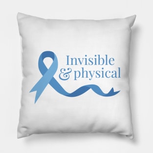 Invisible & Physical (Blue) Pillow