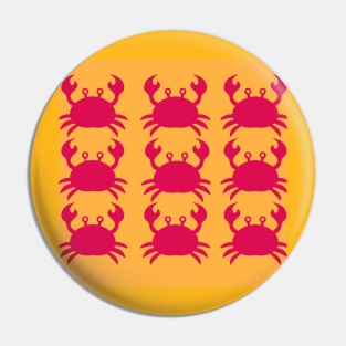 Little red crab seamless  pattern Pin