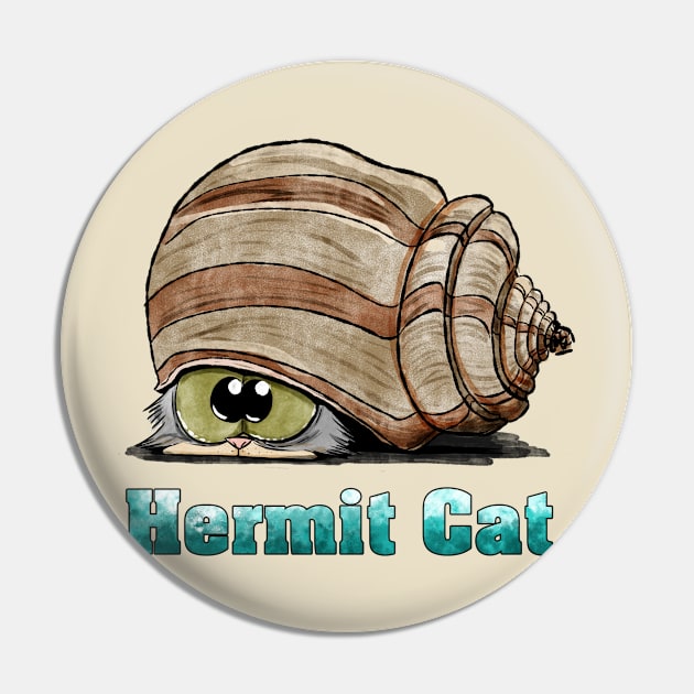 Hermit Cat Pin by plane_yogurt