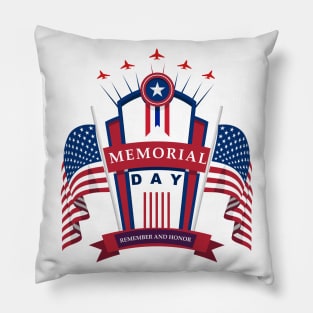 Memorial Day, Remember And Proud Pillow