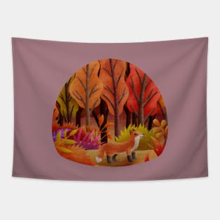 Fox in the forest Tapestry