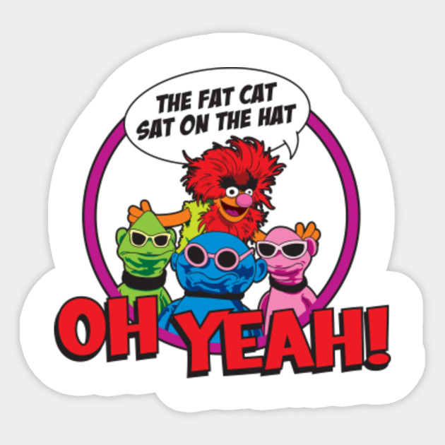 Fat Cat Sat Sesame Street Muppet Adesivo Teepublic It