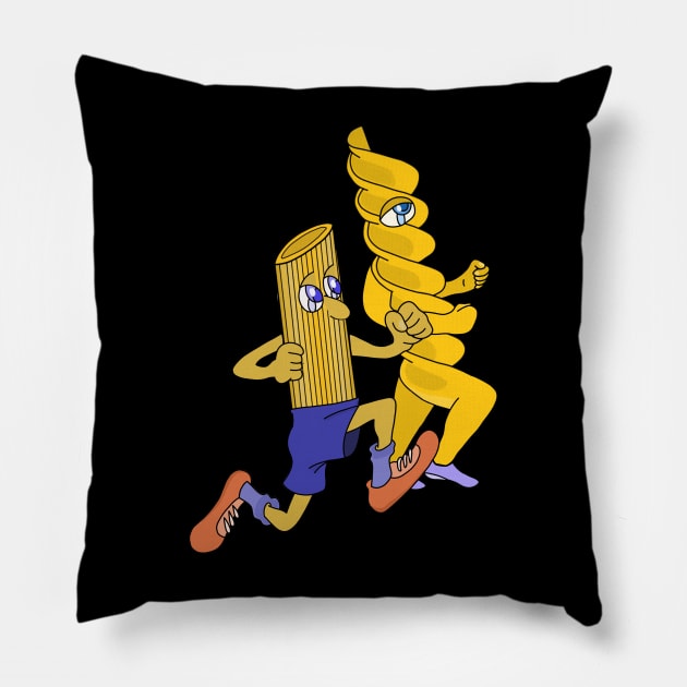 Eat Pasta Run Fasta Pillow by DiegoCarvalho