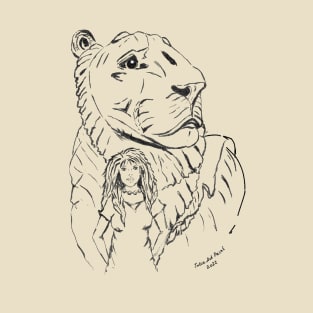 Woman and lioness T-Shirt