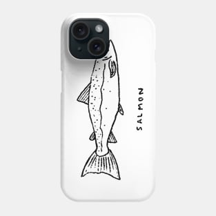 Salmon (Black Line Art) Phone Case