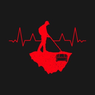 Heartbeat Metal Detectorist - Metal Detecting Treasure Hunting T-Shirt