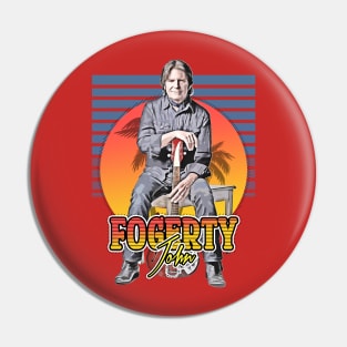 john fogerty retro style flyer vintage Pin