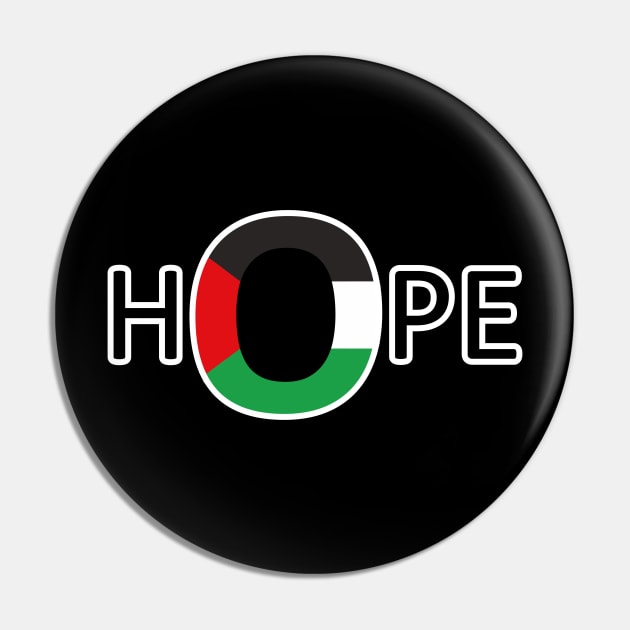 Hope For Freedom Of Palestine - Palestinian Flag For Protest Pin by mangobanana