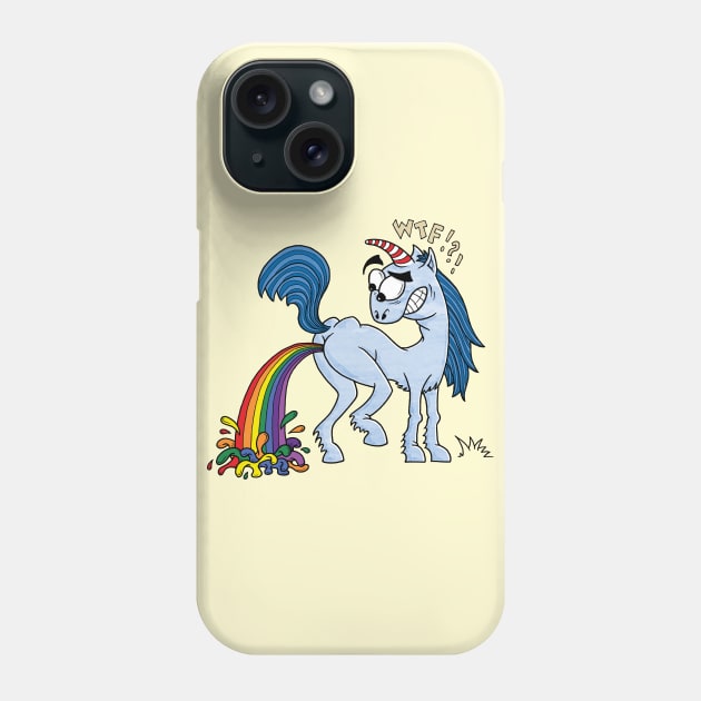 Unicorn Pooping Rainbow Phone Case by 10tacled