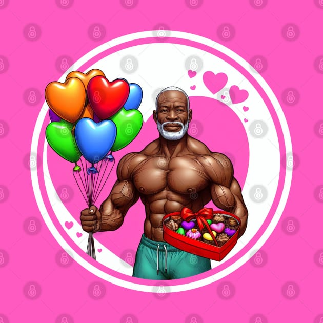 Muscular man in love by muscle