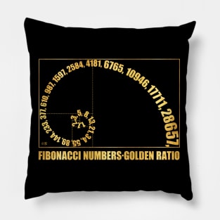 Fibonacci Numbers,  Golden Ratio, Typographic Pillow