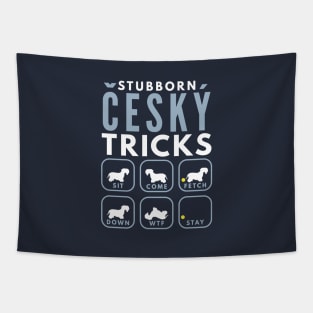 Stubborn Cesky Terrier Tricks - Dog Training Tapestry
