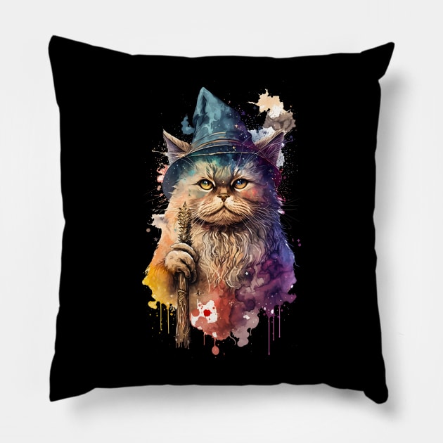 Wizard Cat Pillow by ArtisticCorner