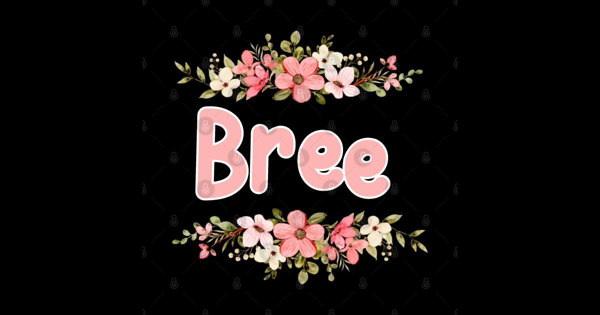 Flower Border Bree Name Label Flower Border Bree Name Label Sticker Teepublic