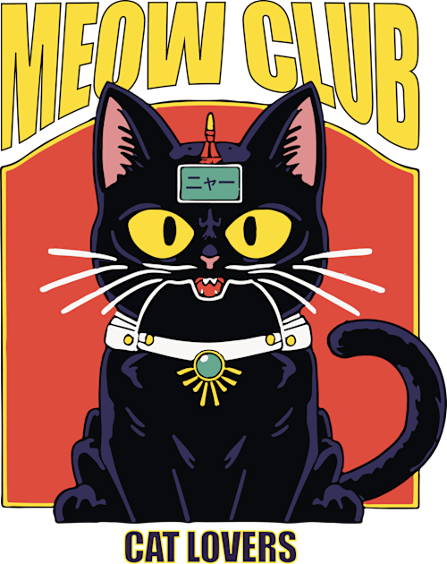 Meow club. Cat lovers Kids T-Shirt by DragonDream