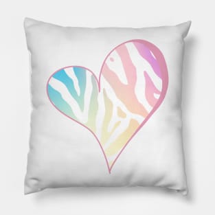 Rainbow Zebra Pillow