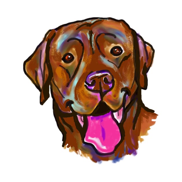 The Happy Chocolate Lab Love of my Life by lalanny