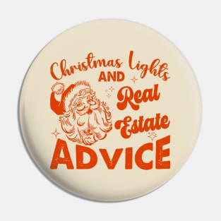 Funny Real Estate Agent Christmas Light Real Estate Advice Pin