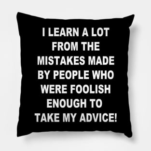 Learn from Mistakes Pillow