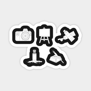 Art Supplies Outline Sticker Pack (Set) Magnet