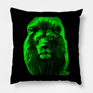 Green Lion Pillow