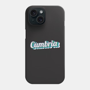 Retro Cumbria Text - The Lake District Phone Case