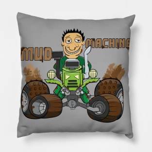 Green Mud Machine 4x4 Offroad Truck Tractor Pillow