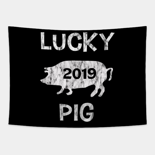 Lucky Chinese New Year Of The Pig 2019 Tapestry by familycuteycom